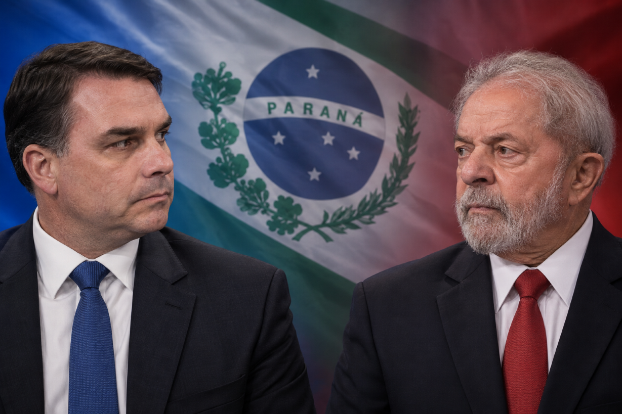 Flávio abre 31 pontos sobre Lula no Paraná, mostra Real Time Big Data