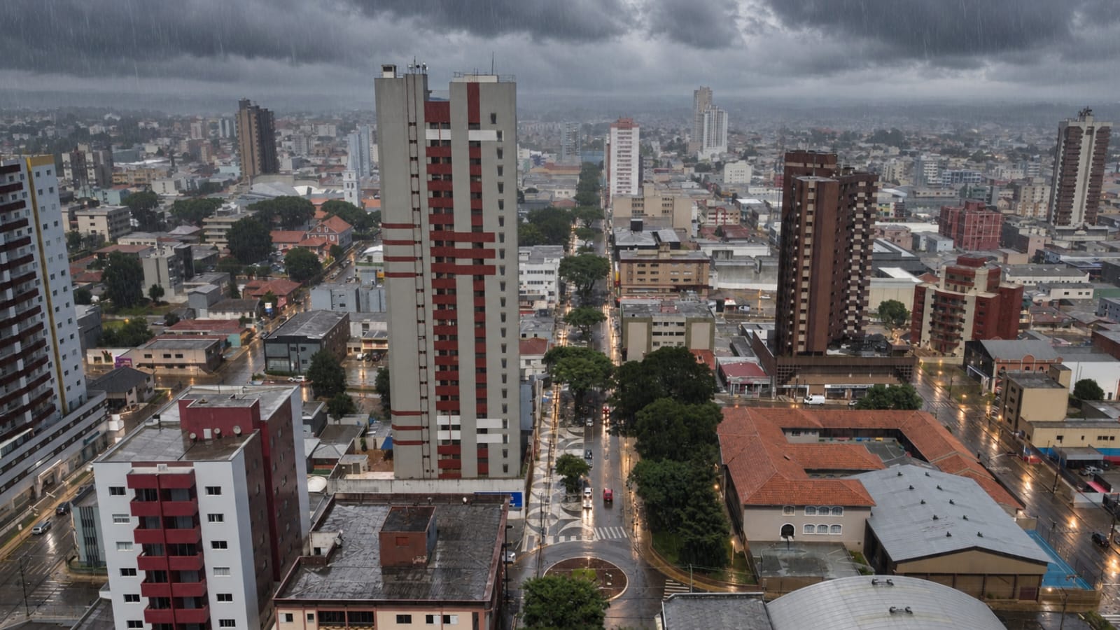 Guarapuava pode ter mais de 80 mm de chuva até terça; veja quando o tempo firma