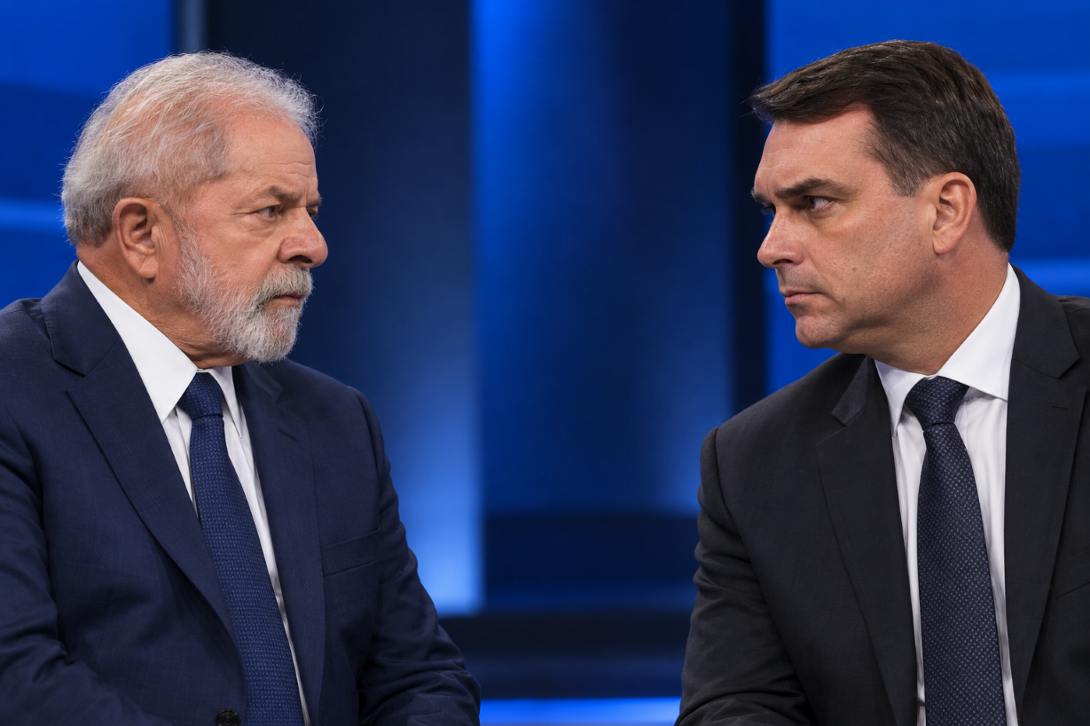 Lula e Flávio Bolsonaro ficam frente a frente hoje no debate da Band; atualizações por aqui