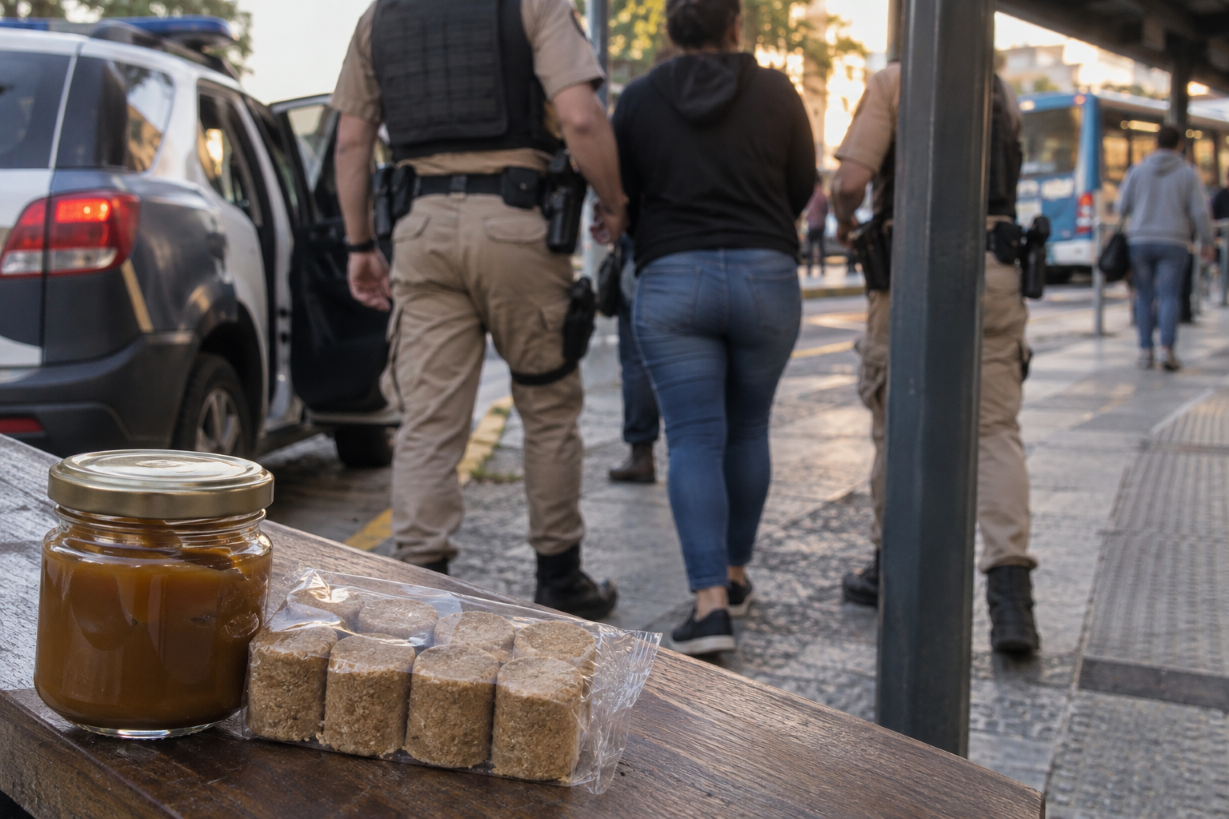 Mulher é detida após furtar paçocas e doce de leite no Centro de Guarapuava