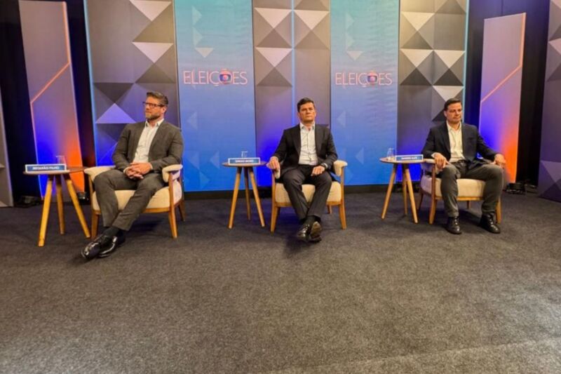 Debate da RPC: Moro, Sandro Alex e Requião divergem sobre educação, saúde e Copel