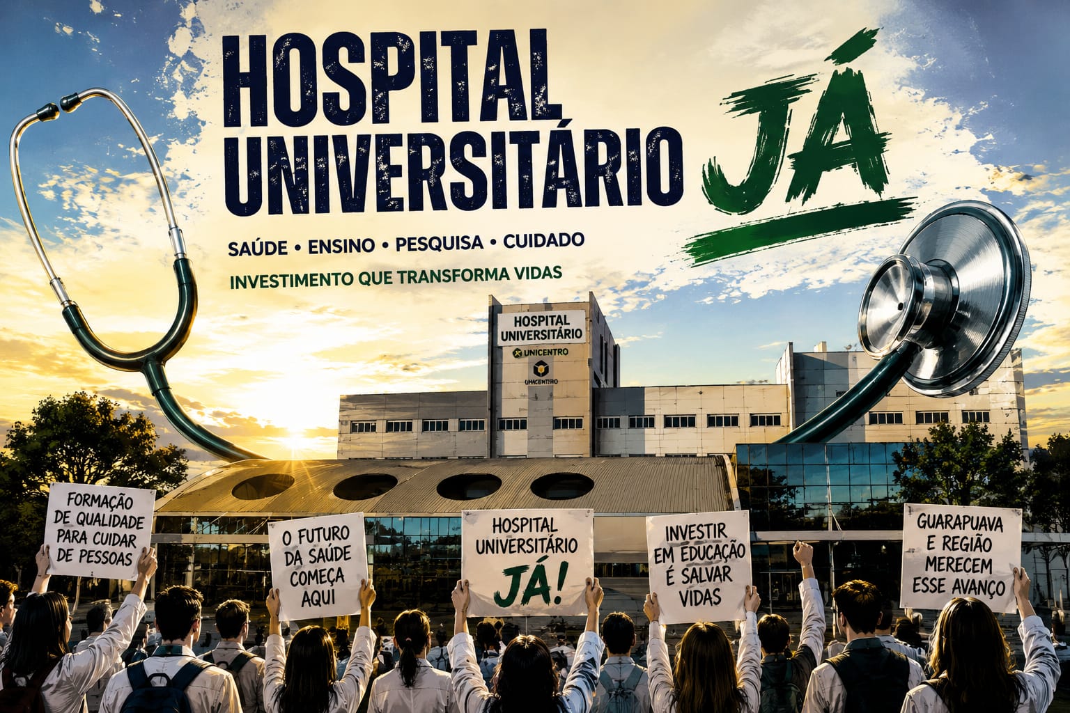 Estudantes retomam luta histórica por Hospital Universitário da Unicentro