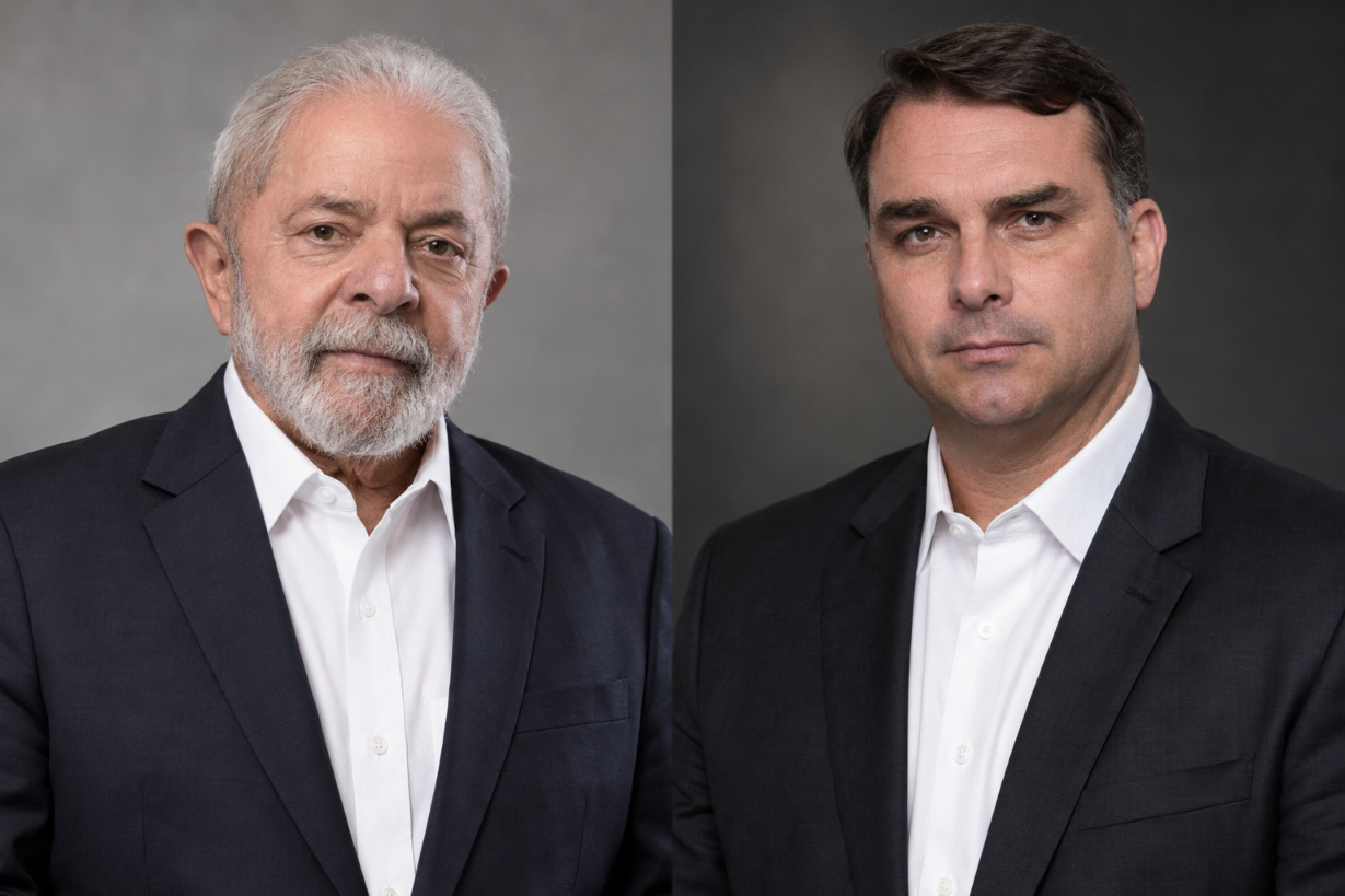 AtlasIntel: Lula tem 47,7% e Flávio Bolsonaro, 47,4% no 2º turno; disputa segue empatada