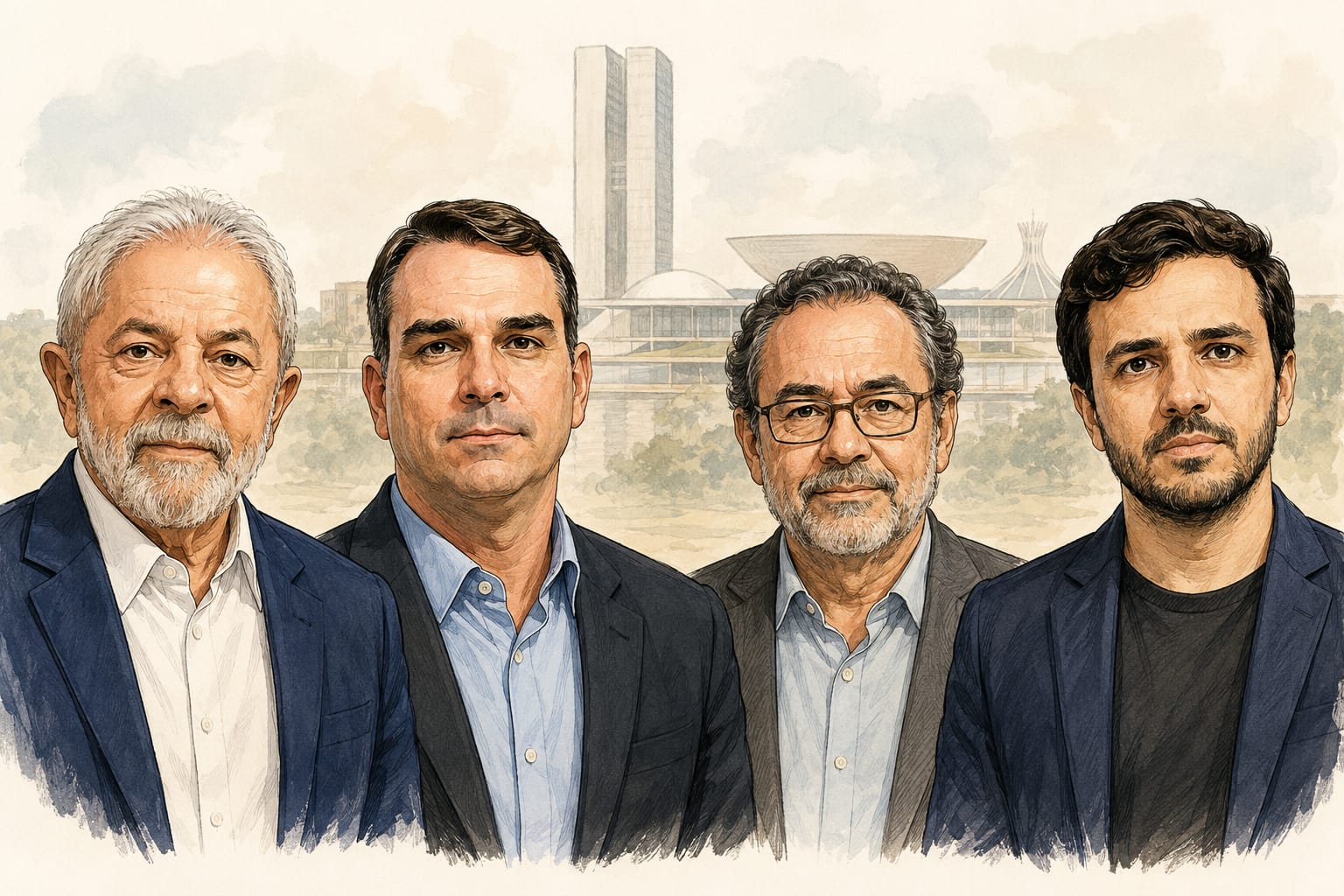 Lula lidera AtlasIntel com 43,4%; Flávio Bolsonaro tem 33,7%