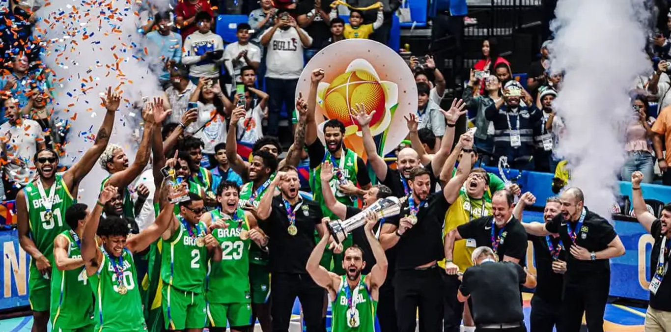 Brasil é campeão da AmeriCup de basquete após 16 anos de jejum